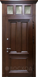 Фото стальная дверь Дверь с фрамугой №13 с отделкой МДФ ПВХ