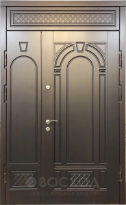 Фото стальная дверь Дверь с фрамугой №22 с отделкой Винилискожа