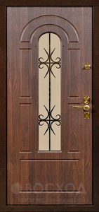Фото  Стальная дверь Дверь с ковкой №14 с отделкой Ламинат