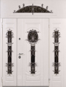 Фото стальная дверь Дверь с фрамугой №24 с отделкой Нитроэмаль