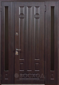 Фото стальная дверь Дверь со вставкой №13 с отделкой МДФ ПВХ