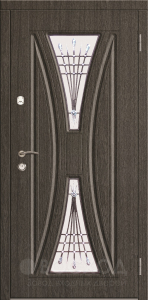 Фото стальная дверь Дверь со стеклом №3 с отделкой МДФ ПВХ