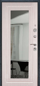 Фото  Стальная дверь Трёхконтурная дверь с зеркалом №29 с отделкой МДФ ПВХ