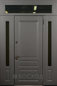 Фото стальная дверь Дверь с фрамугой №21 с отделкой МДФ ПВХ