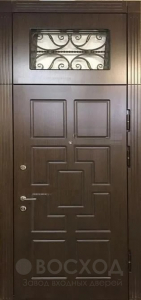 Фото стальная дверь Дверь со вставкой №16 с отделкой Ламинат