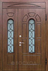 Фото стальная дверь Двухстворчатая дверь №24 с отделкой МДФ ПВХ
