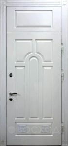 Фото стальная дверь Дверь с фрамугой №9 с отделкой МДФ ПВХ