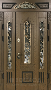 Фото стальная дверь Дверь в коттедж №4 с отделкой Массив дуба