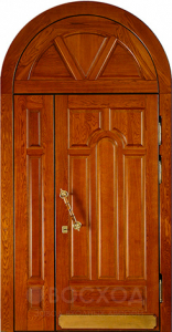 Фото стальная дверь Арочная парадная дверь №10 с отделкой МДФ ПВХ