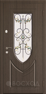 Фото стальная дверь Дверь со стеклом №6 с отделкой МДФ ПВХ