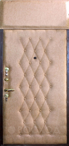 Фото стальная дверь Дверь со вставкой №17 с отделкой Порошковое напыление