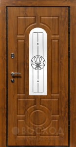 Фото стальная дверь Дверь со стеклом №29 с отделкой МДФ ПВХ