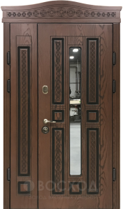Фото стальная дверь Дверь в коттедж №5 с отделкой Массив дуба
