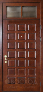 Фото стальная дверь Дверь с фрамугой №6 с отделкой МДФ ПВХ