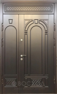 Фото стальная дверь Дверь со вставкой №9 с отделкой Ламинат