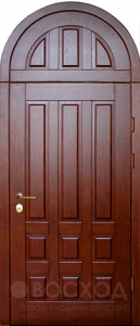 Фото стальная дверь Арочная парадная дверь №124 с отделкой МДФ ПВХ