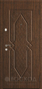 Фото стальная дверь Трёхконтурная дверь с зеркалом №4 с отделкой Порошковое напыление