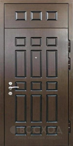 Фото стальная дверь Дверь с фрамугой №8 с отделкой МДФ ПВХ