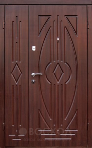 Фото стальная дверь Двухстворчатая дверь №7 с отделкой МДФ ПВХ
