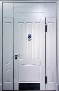 Фото стальная дверь Дверь с фрамугой №19 с отделкой Винилискожа