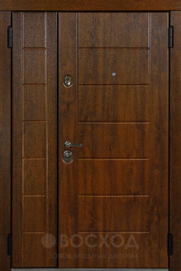 Фото стальная дверь Двухстворчатая дверь №18 с отделкой МДФ ПВХ
