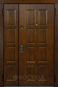 Фото стальная дверь Двухстворчатая дверь №16 с отделкой МДФ ПВХ