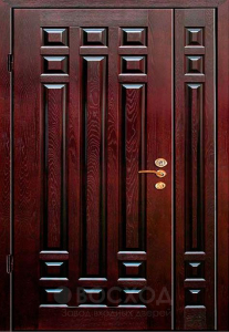Фото стальная дверь Двухстворчатая дверь №29 с отделкой МДФ ПВХ