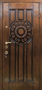 Фото стальная дверь Дверь в дом из бруса №7 с отделкой МДФ ПВХ