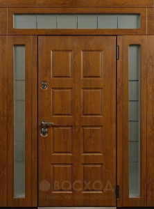 Фото стальная дверь Дверь с фрамугой №20 с отделкой Нитроэмаль