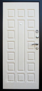 Фото  Стальная дверь Дверь в дом из бруса №12 с отделкой МДФ ПВХ