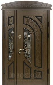 Фото стальная дверь Дверь в коттедж №6 с отделкой Массив дуба