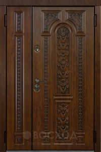 Фото стальная дверь Двухстворчатая дверь №30 с отделкой МДФ ПВХ