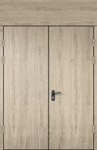 Фото стальная дверь Дверь с фрамугой №32 с отделкой МДФ ПВХ