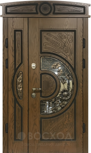 Фото стальная дверь Дверь в коттедж №7 с отделкой Массив дуба
