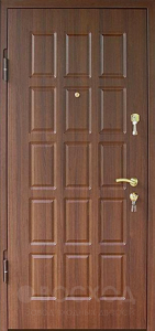 Фото  Стальная дверь Дверь в дом из бруса №8 с отделкой МДФ ПВХ