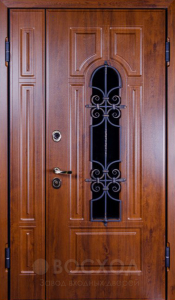 Фото стальная дверь Двухстворчатая дверь №3 с отделкой МДФ ПВХ
