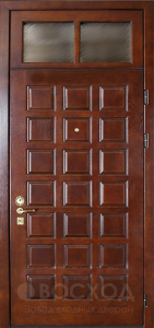 Фото стальная дверь Дверь со вставкой №22 с отделкой МДФ ПВХ