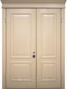 Фото стальная дверь Двухстворчатая дверь №13 с отделкой МДФ ПВХ