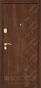Фото стальная дверь Трёхконтурная дверь с зеркалом №5 с отделкой Ламинат
