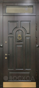 Фото стальная дверь Дверь со вставкой №4 с отделкой Массив дуба