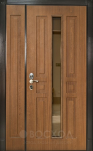 Фото стальная дверь Двухстворчатая дверь №19 с отделкой МДФ ПВХ