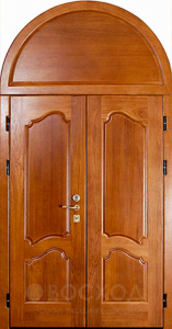 Фото стальная дверь Арочная парадная дверь №125 с отделкой МДФ ПВХ