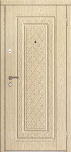 Фото стальная дверь Дверь в дом из бруса №12 с отделкой Ламинат