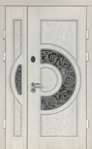 Фото стальная дверь Дверь в коттедж №1 с отделкой Массив дуба