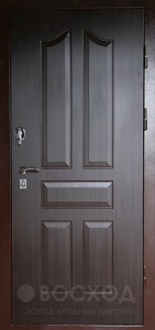 Фото стальная дверь МДФ №349 с отделкой Ламинат