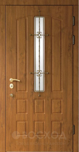 Фото стальная дверь Дверь со стеклом №31 с отделкой МДФ ПВХ