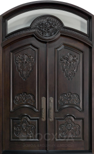 Фото стальная дверь Арочная парадная дверь №343 с отделкой МДФ ПВХ