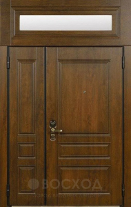 Фото стальная дверь Дверь с фрамугой №7 с отделкой МДФ ПВХ