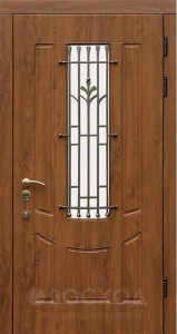 Фото стальная дверь Дверь со стеклом №30 с отделкой МДФ ПВХ