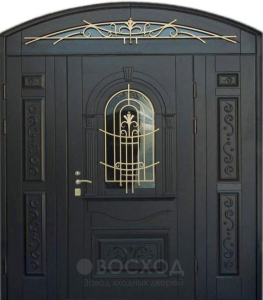 Фото стальная дверь Арочная дверь №1 с отделкой МДФ ПВХ